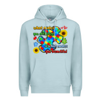 Blue Mist what makes you different is what makes  you beauti Premium Hoodie - LillyAllenDesigns