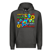 Charcoal Heather what makes you different is what makes  you beauti Premium Hoodie - LillyAllenDesigns