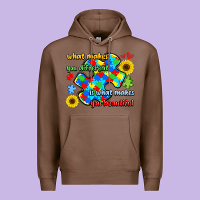 What Makes You Different Is What Makes  You Beauti Premium Hoodie Designed By Lillyallendesigns