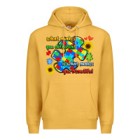 Mustard what makes you different is what makes  you beauti Premium Hoodie - LillyAllenDesigns