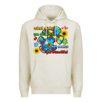 Oatmeal Heather what makes you different is what makes  you beauti Premium Hoodie - LillyAllenDesigns
