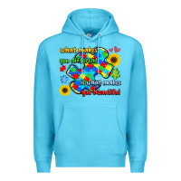 Ocean Blue what makes you different is what makes  you beauti Premium Hoodie - LillyAllenDesigns