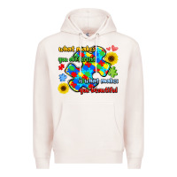 Pale Pink what makes you different is what makes  you beauti Premium Hoodie - LillyAllenDesigns