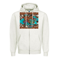 Oatmeal Heather hearts mama Zipper Hoodie - Artiststas