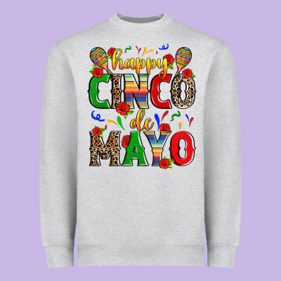Happy Cinco De Mayo Heavyweight Sweatshirt Designed By Zillion Design Studio