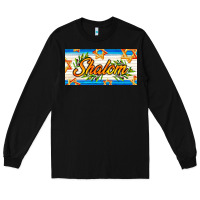 Black shalom with olive branch Long Sleeve Tee - AdoDesignShop