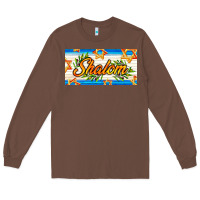 Chestnut shalom with olive branch Long Sleeve Tee - AdoDesignShop