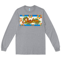 Heather Grey shalom with olive branch Long Sleeve Tee - AdoDesignShop