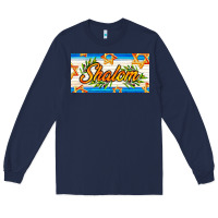 Navy shalom with olive branch Long Sleeve Tee - AdoDesignShop