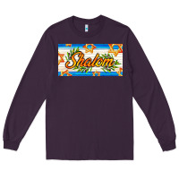 Plum shalom with olive branch Long Sleeve Tee - AdoDesignShop