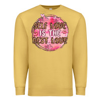 Antique Gold self love is the best love Premium Sweatshirt - MaliasSmallBusiness