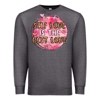 Charcoal Heather self love is the best love Premium Sweatshirt - MaliasSmallBusiness