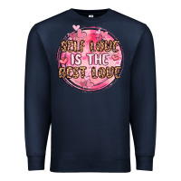 Navy self love is the best love Premium Sweatshirt - MaliasSmallBusiness
