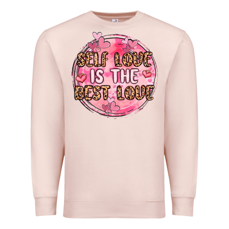 Self Love Is The Best Love Premium Sweatshirt by MaliasSmallBusiness | Teevron