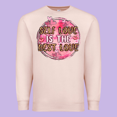 Self Love Is The Best Love Premium Sweatshirt Designed By Maliassmallbusiness