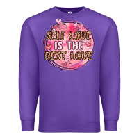 Purple self love is the best love Premium Sweatshirt - MaliasSmallBusiness