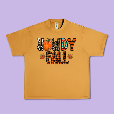 Howdy Fall Urban Heavy Tee Designed By Cowhidedigitalart