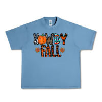 Pebble Blue howdy fall Urban Heavy Tee - CowhideDigitalArt