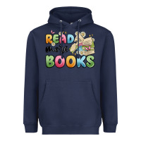 Navy read more books Heavyweight Hoodie - MaliasSmallBusiness