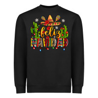 Black feliz navidad Heavyweight Sweatshirt - Zillion Design Studio