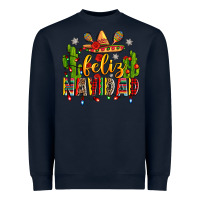Navy feliz navidad Heavyweight Sweatshirt - Zillion Design Studio
