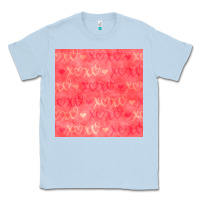 Dusty Blue valentines day xoxo seamless pattern Classic Tee - BundleAndBundleShop