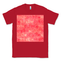 Red valentines day xoxo seamless pattern Classic Tee - BundleAndBundleShop