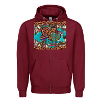 Burgundy hearts mama Zipper Hoodie - Artiststas