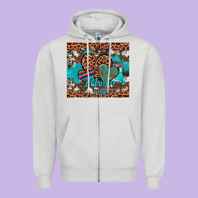 Hearts Mama Zipper Hoodie Designed By Artiststas