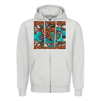 Dove Grey hearts mama Zipper Hoodie - Artiststas