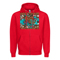 Red hearts mama Zipper Hoodie - Artiststas