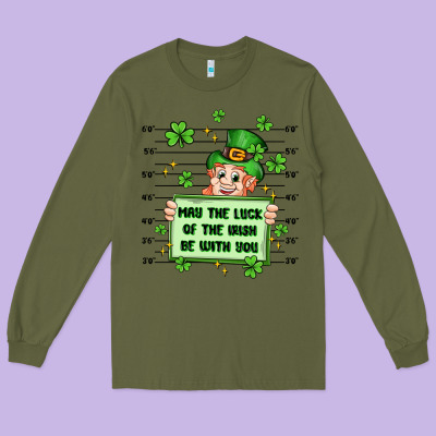 May The Luck Of The Irish Be With You Long Sleeve Tee Designed By Artiststas