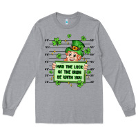 Heather Grey may the luck of the irish be with you Long Sleeve Tee - Artiststas