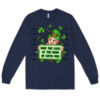 Navy may the luck of the irish be with you Long Sleeve Tee - Artiststas