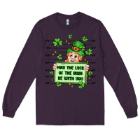 Plum may the luck of the irish be with you Long Sleeve Tee - Artiststas