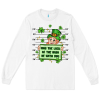 White may the luck of the irish be with you Long Sleeve Tee - Artiststas