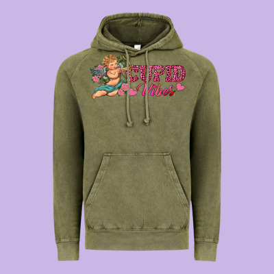 Cupid Vibes Vintage Hoodie Designed By Ranaportraitstore