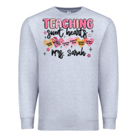 Heather Grey teaching sweet hearts Premium Sweatshirt - MaliasSmallBusiness
