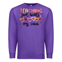 Purple teaching sweet hearts Premium Sweatshirt - MaliasSmallBusiness