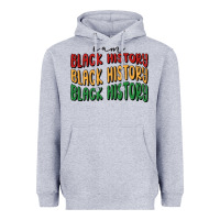 Heather Grey i am black history Heavyweight Hoodie - MaliasSmallBusiness