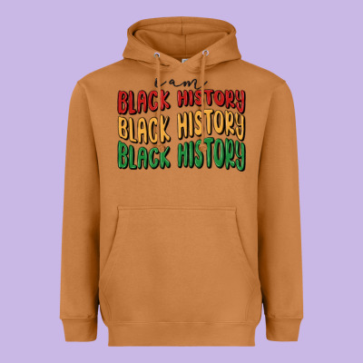 I Am Black History Heavyweight Hoodie Designed By Maliassmallbusiness