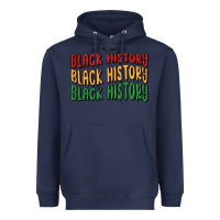Navy i am black history Heavyweight Hoodie - MaliasSmallBusiness