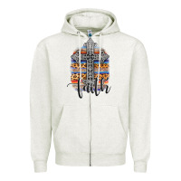 Oatmeal Heather western faith Zipper Hoodie - AdoDesignShop