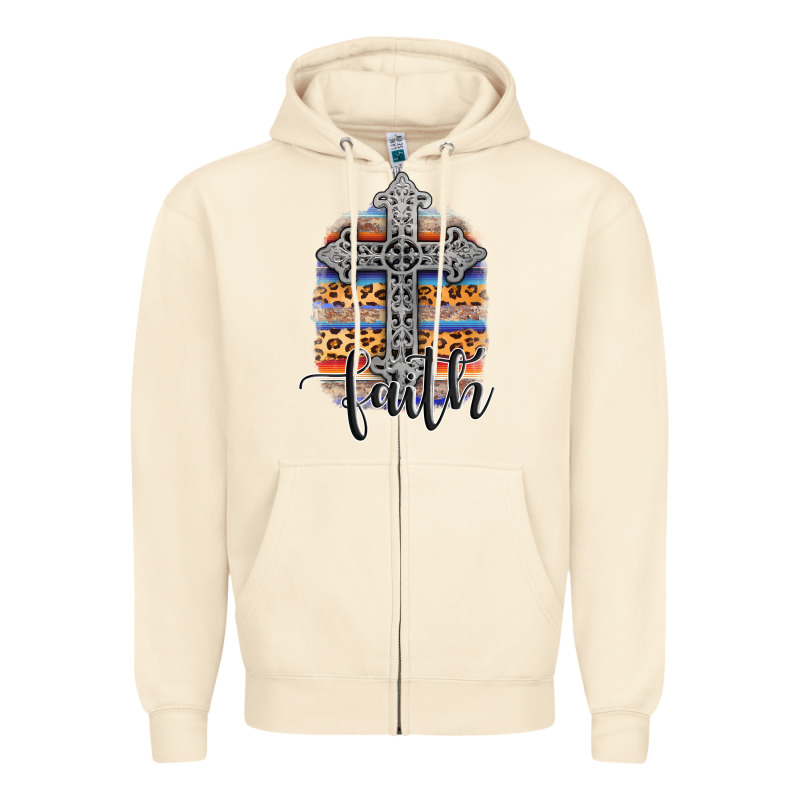 Western Faith Zipper Hoodie by AdoDesignShop | Teevron