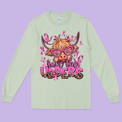 Save The Udders Long Sleeve Tee Designed By Adodesignshop