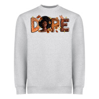 Heather Grey dope melanin Heavyweight Sweatshirt - Zillion Design Studio