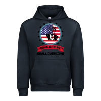 Navy DONALD TRUMP 2016 WE SHALL OVERCOMB Urban Hoodie - Bettercallsaul