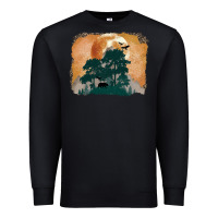 Black wilderness leopard Premium Sweatshirt - MaliasSmallBusiness