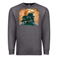 Charcoal Heather wilderness leopard Premium Sweatshirt - MaliasSmallBusiness