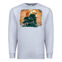 Heather Grey wilderness leopard Premium Sweatshirt - MaliasSmallBusiness